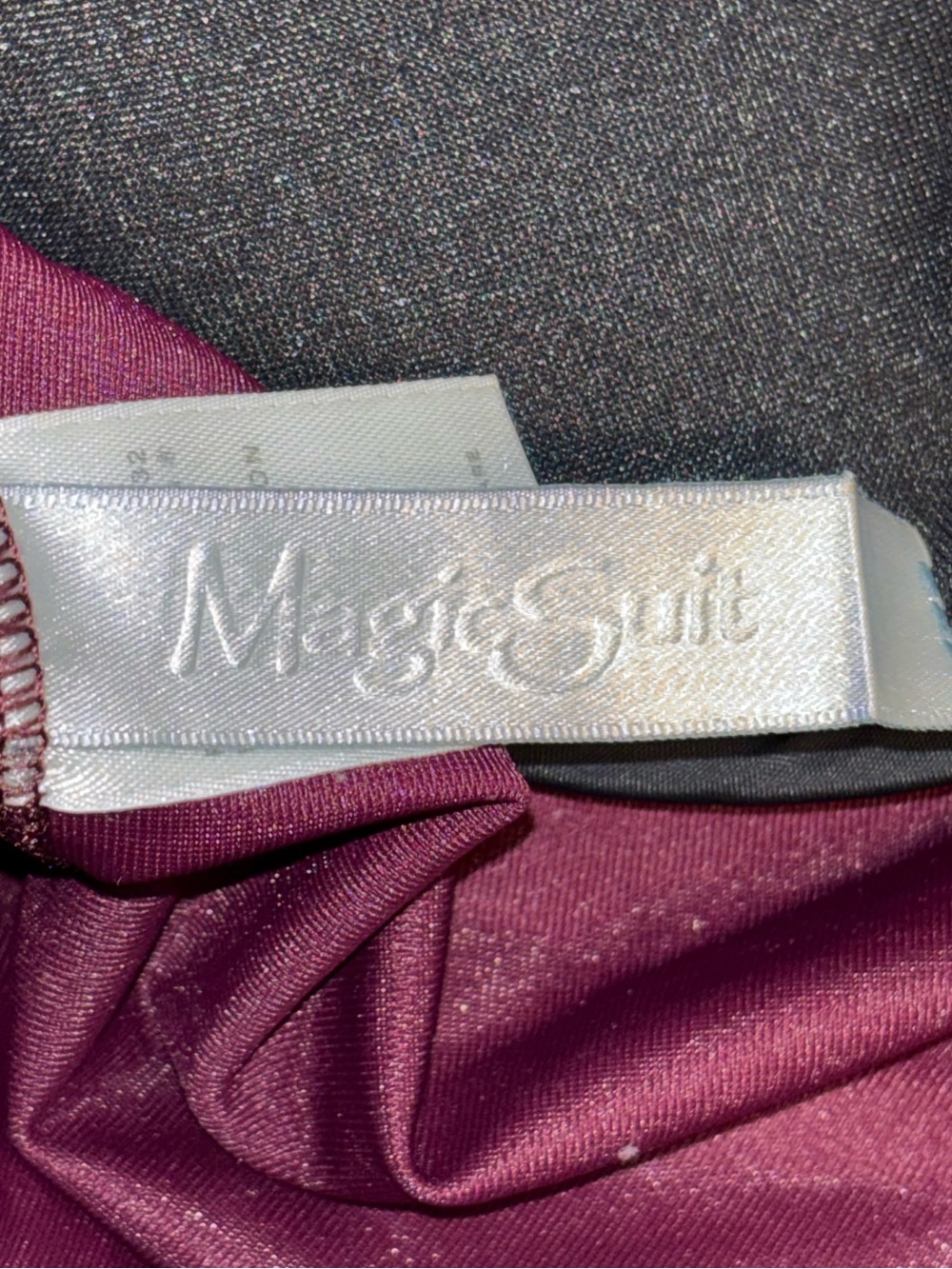 Magicsuit One-Piece Swimsuit Surplice Crossover Neckline Faux Wrap size 12 plum - Picture 3 of 16